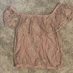 Pink and lace top!